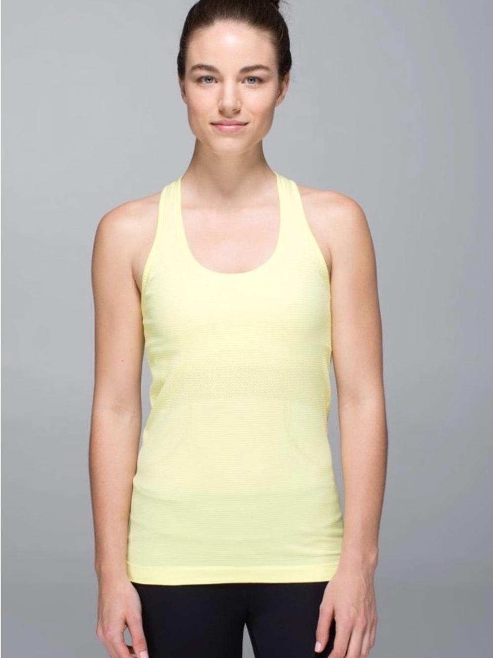 Lululemon Swiftly Tech Racerback in Hearthered Sheer Lemon Size 2